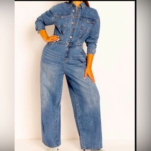 ELOQUII Denim Jumpsuit